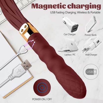 4-Pejcz bicz  z korkiem wibratorem analnym 2w1 stymulacja analna plug-4