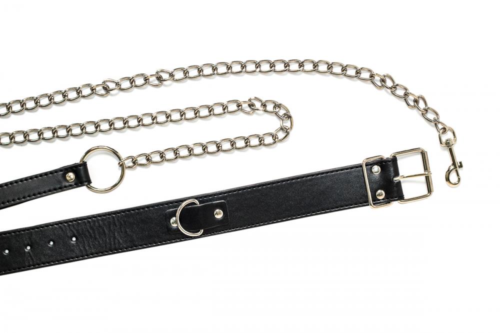 3-Obroża z łańcuszkiem smyczą zestaw bdsm bondage-3