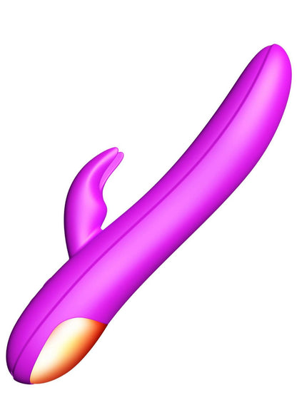 2-Podgrzewany wibrator z sex masażerem 20cm 10trybów-2