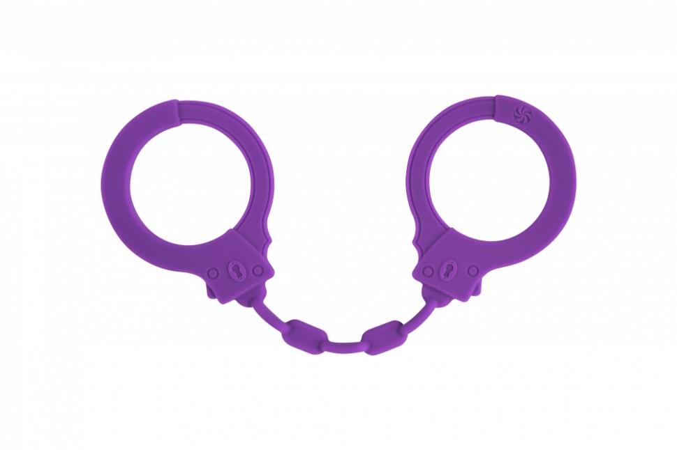 1-Kajdanki-Silicone Handcuffs Party Hard Suppression Purple-1
