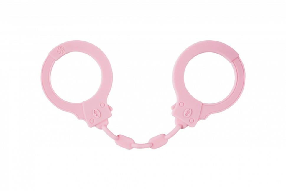 1-Kajdanki-Silicone Handcuffs Party Hard Suppression Pink-1
