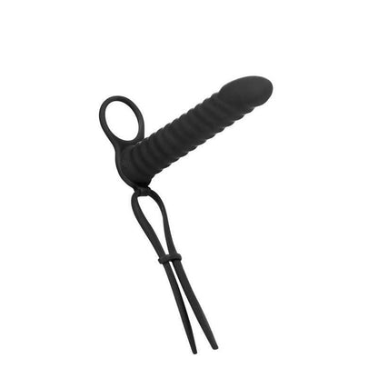 2-Czarne dildo pierścień do podwójnej penetracji-2