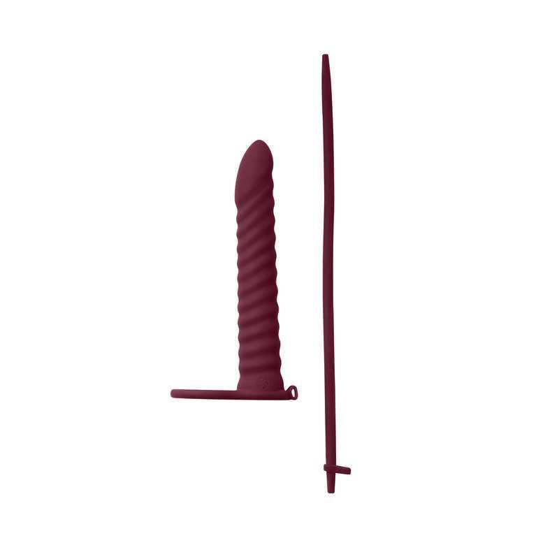 3-Dildo z pierścieniem do podwójnej penetracji 16 cm-3