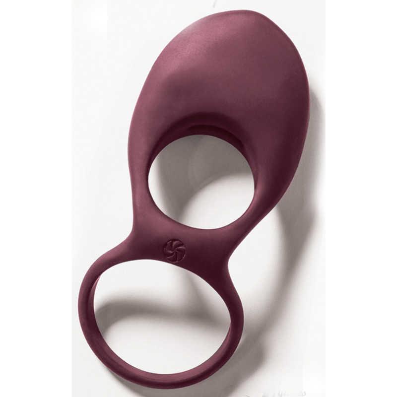 1-Pierścień- Vibrating Double Cockring Daydream Wine Red-1