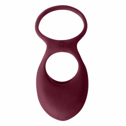 3-Pierścień- Vibrating Double Cockring Daydream Wine Red-3