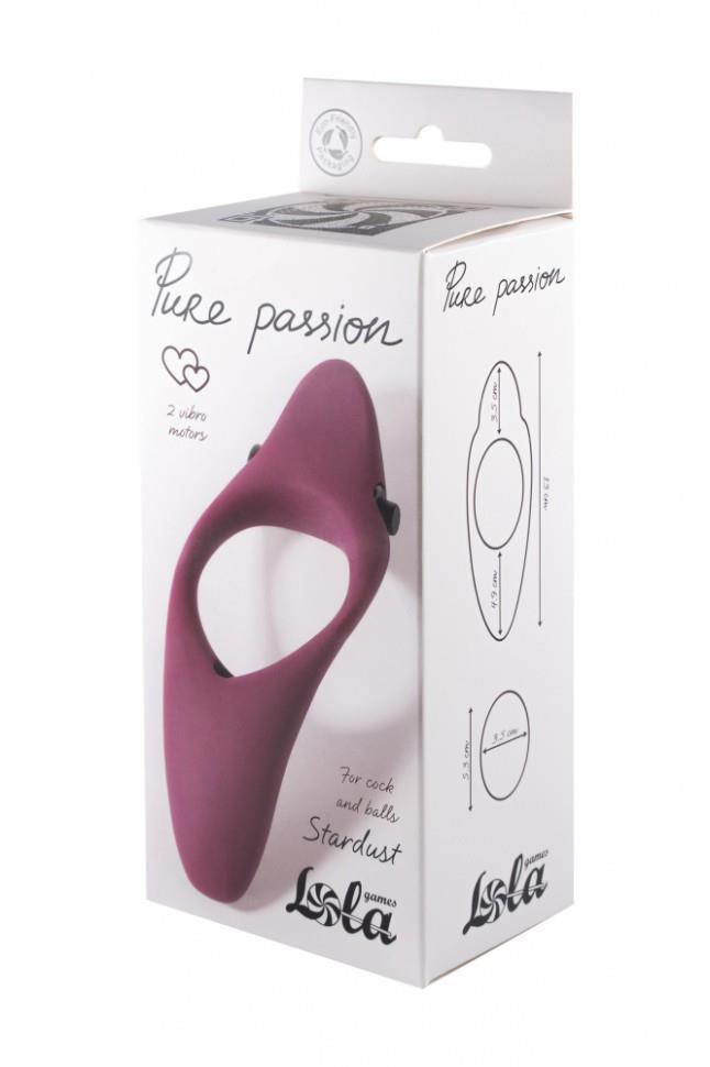 4-Pierścień-Erection Vibroring Pure Passion Stardust Wine Red-4