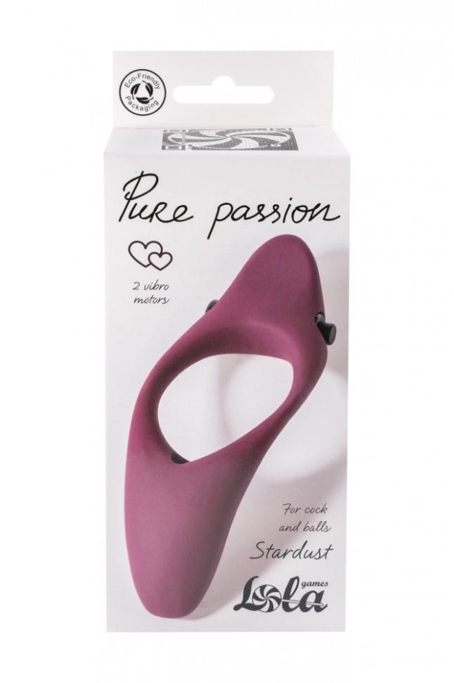 5-Pierścień-Erection Vibroring Pure Passion Stardust Wine Red-5