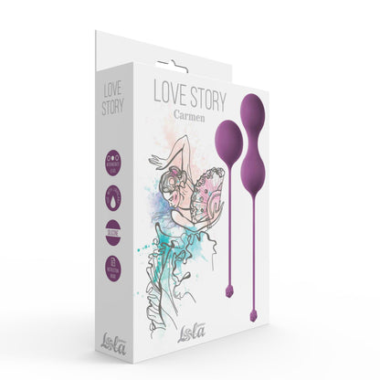 4-Vaginal balls set Love Story Carmen Lavender Sunset-4