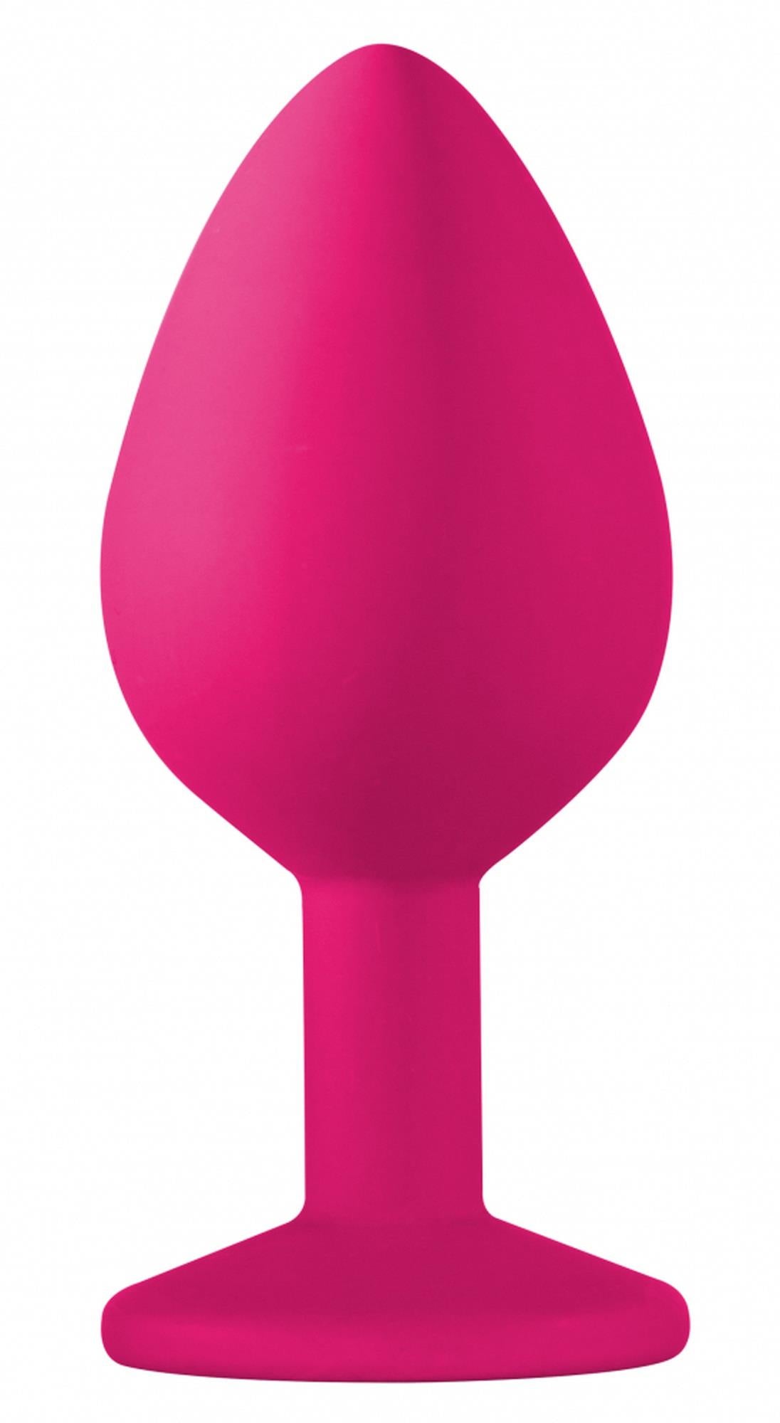 2-Silikonowy korek analny z kamieniem ozdobnym 8cm-2