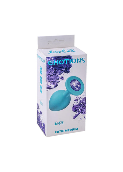 1-Silikonowy korek analny z kamieniem ozdobnym 8cm-1