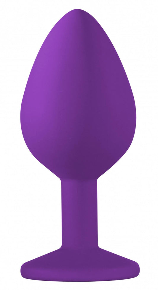 2-Wtyczka analna korek silikonowy z kryształem 8cm-2