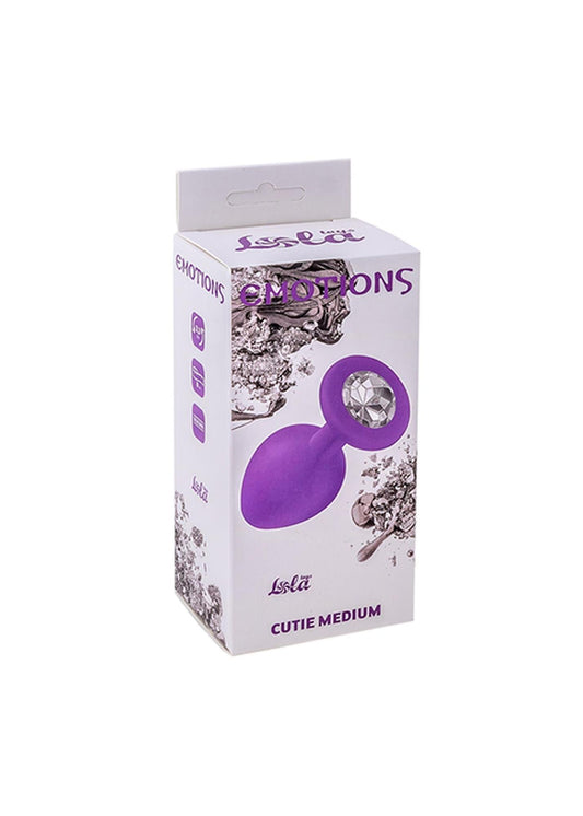 1-Silikonowy korek analny z kamieniem ozdobnym 8cm-1