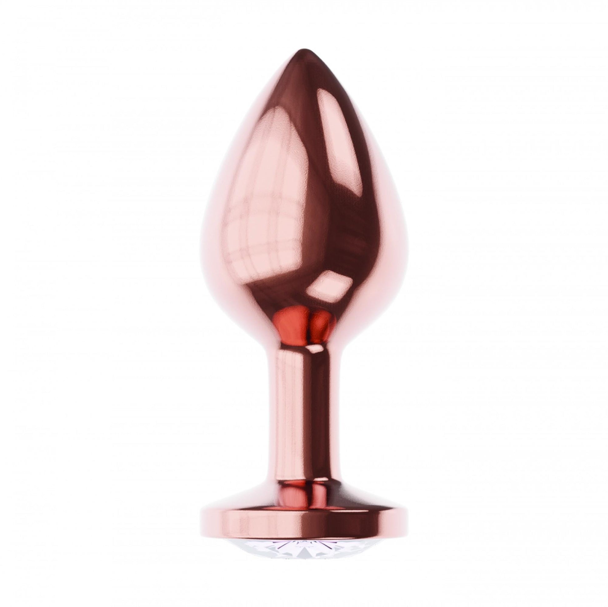 2-Plug-Butt Plug Diamond Moonstone Shine L Rose Gold-2