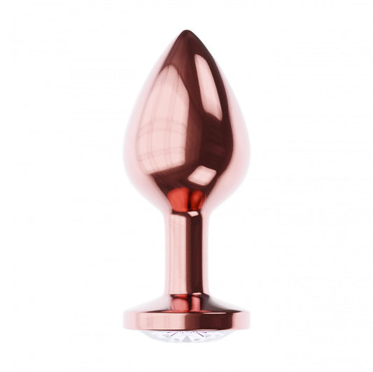 2-Plug-Butt Plug Diamond Moonstone Shine L Rose Gold-2