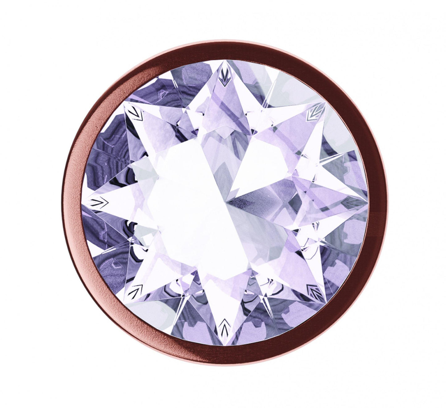 3-Plug-Butt Plug Diamond Moonstone Shine L Rose Gold-3
