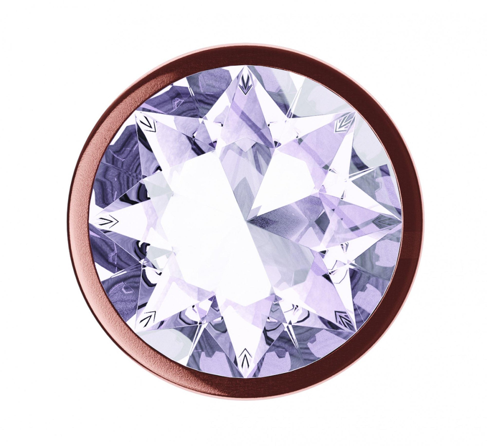 3-Plug-Butt Plug Diamond Moonstone Shine L Rose Gold-3