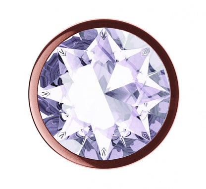 3-Plug-Butt Plug Diamond Moonstone Shine L Rose Gold-3