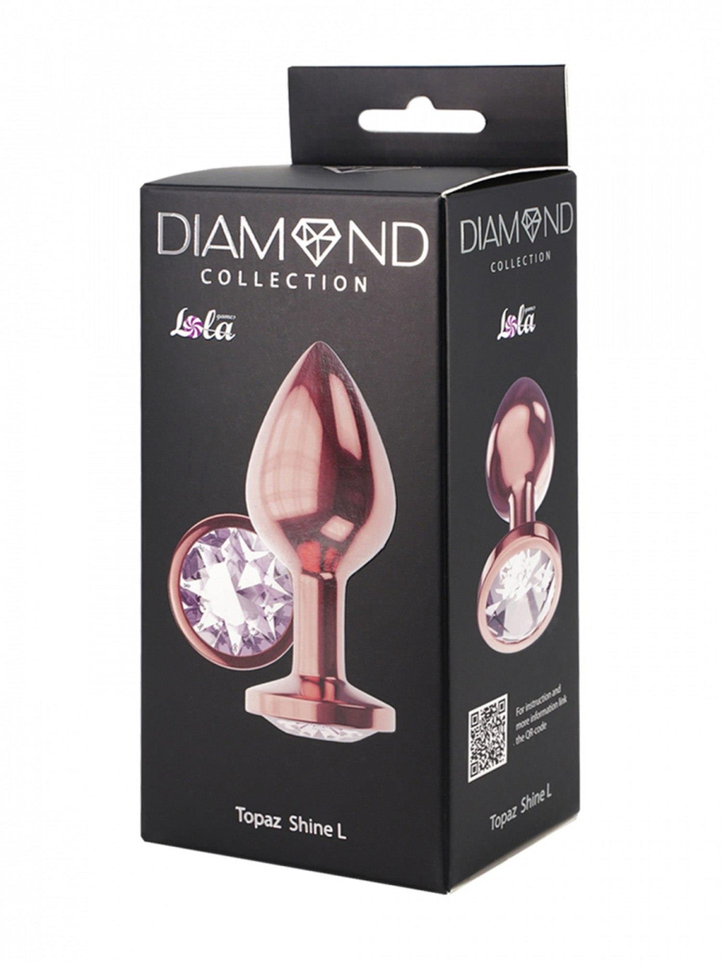 4-Plug-Butt Plug Diamond Moonstone Shine L Rose Gold-4