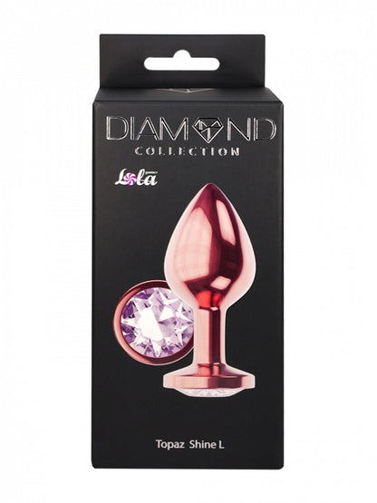 5-Plug-Butt Plug Diamond Moonstone Shine L Rose Gold-5