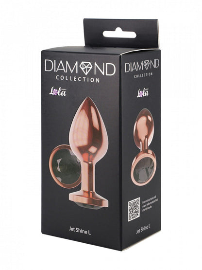 4-Plug-Butt Plug Diamond Jet Shine L Rose Gold-4