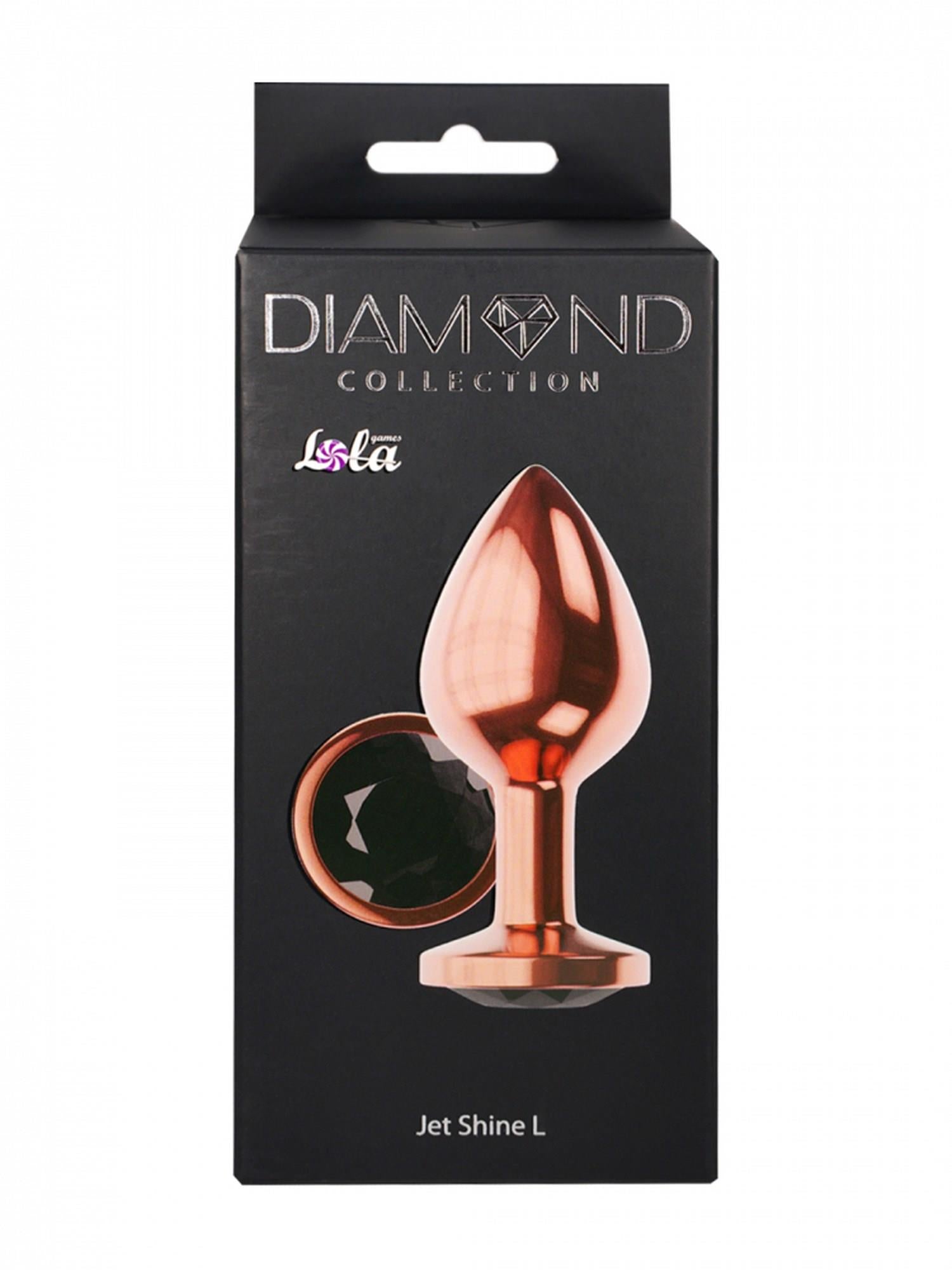 5-Plug-Butt Plug Diamond Jet Shine L Rose Gold-5