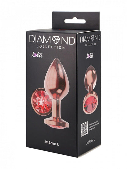 4-Plug-Butt Plug Diamond Ruby Shine L Rose Gold-4