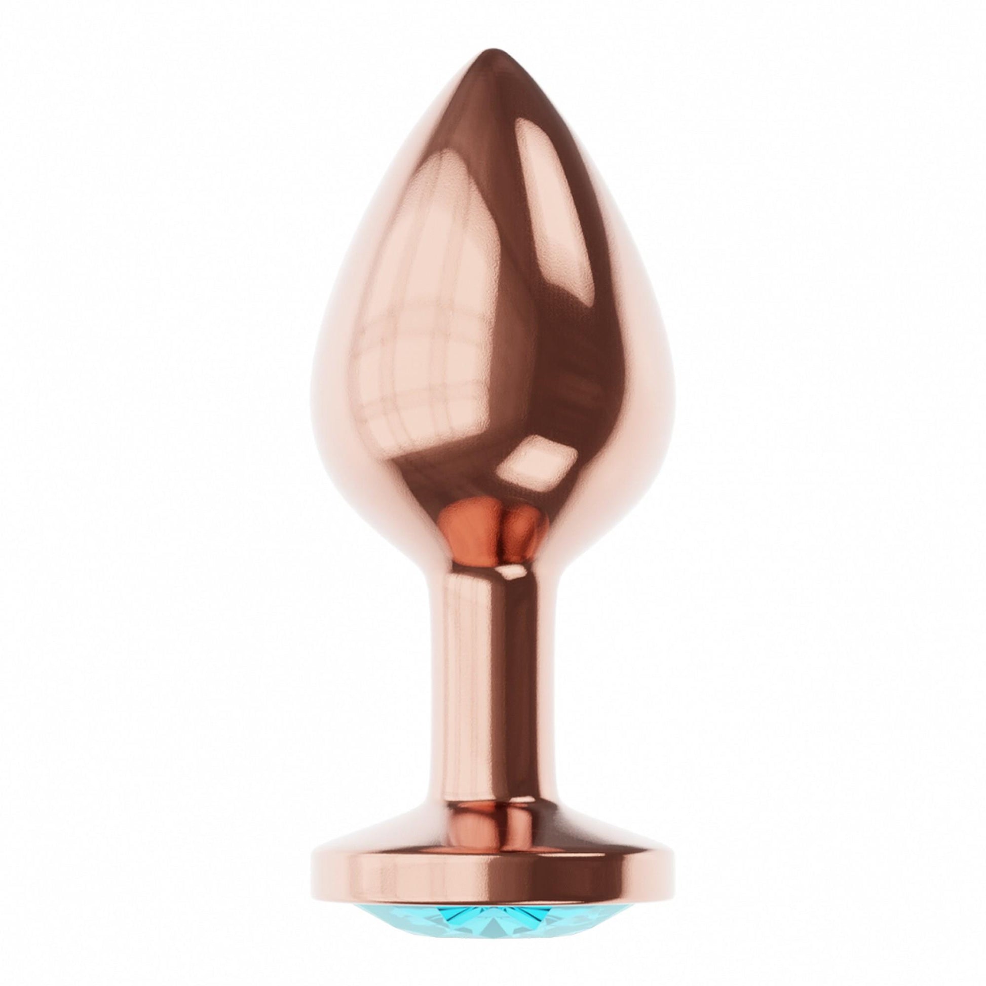 2-Plug-Butt Plug Diamond Topaz Shine L Rose Gold-2