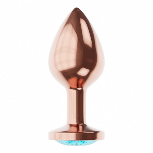 2-Plug-Butt Plug Diamond Topaz Shine L Rose Gold-2