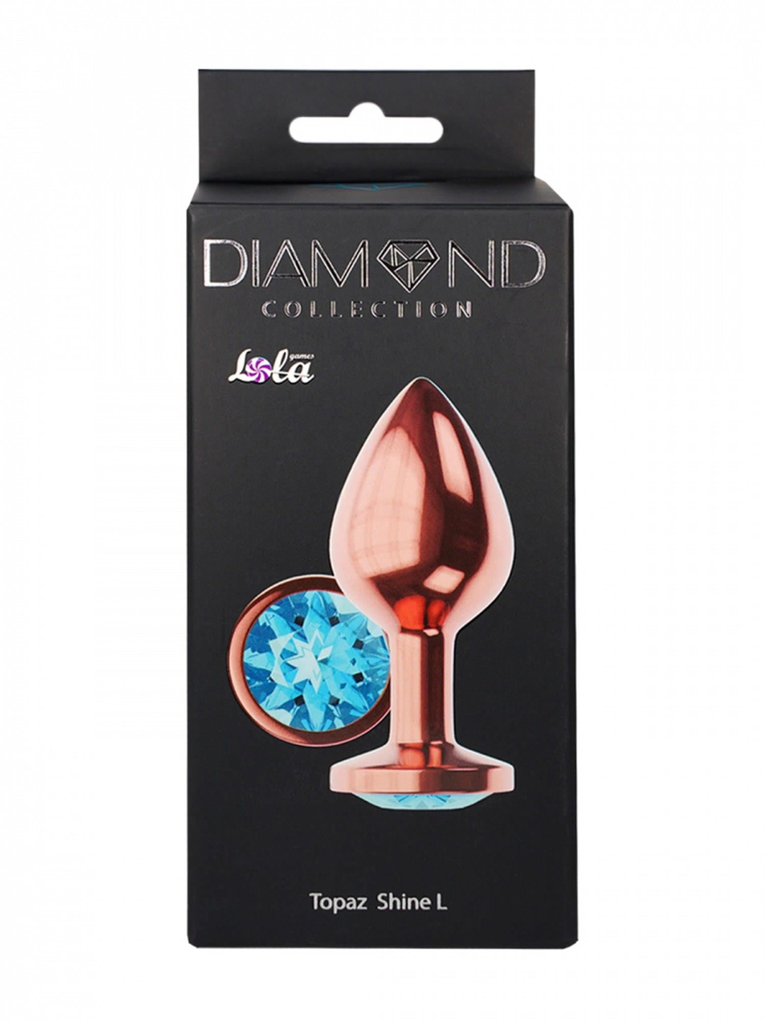 5-Plug-Butt Plug Diamond Topaz Shine L Rose Gold-5