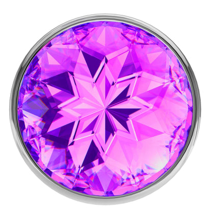 4-Enlarged Anal Plug Diamond Purple Sparkle XL-4