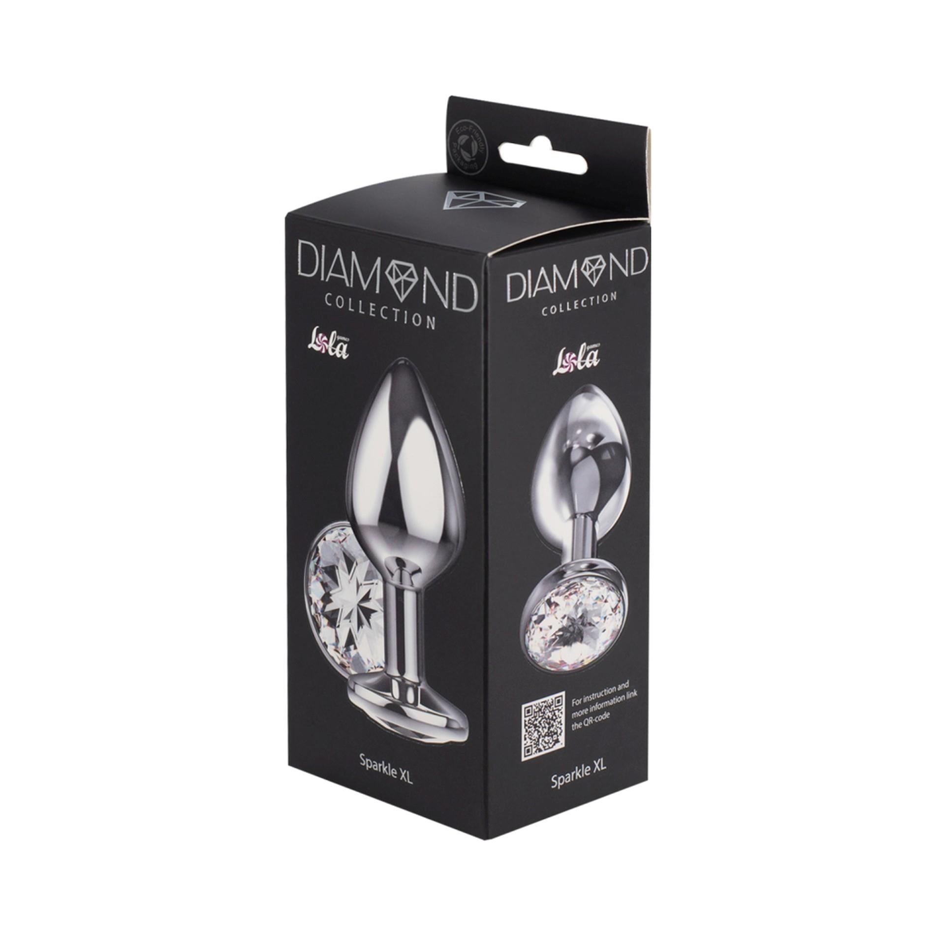 1-Enlarged Anal Plug Diamond Clear Sparkle XL-1