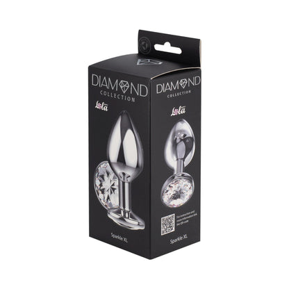 1-Enlarged Anal Plug Diamond Clear Sparkle XL-1