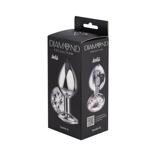 1-Enlarged Anal Plug Diamond Clear Sparkle XL-1