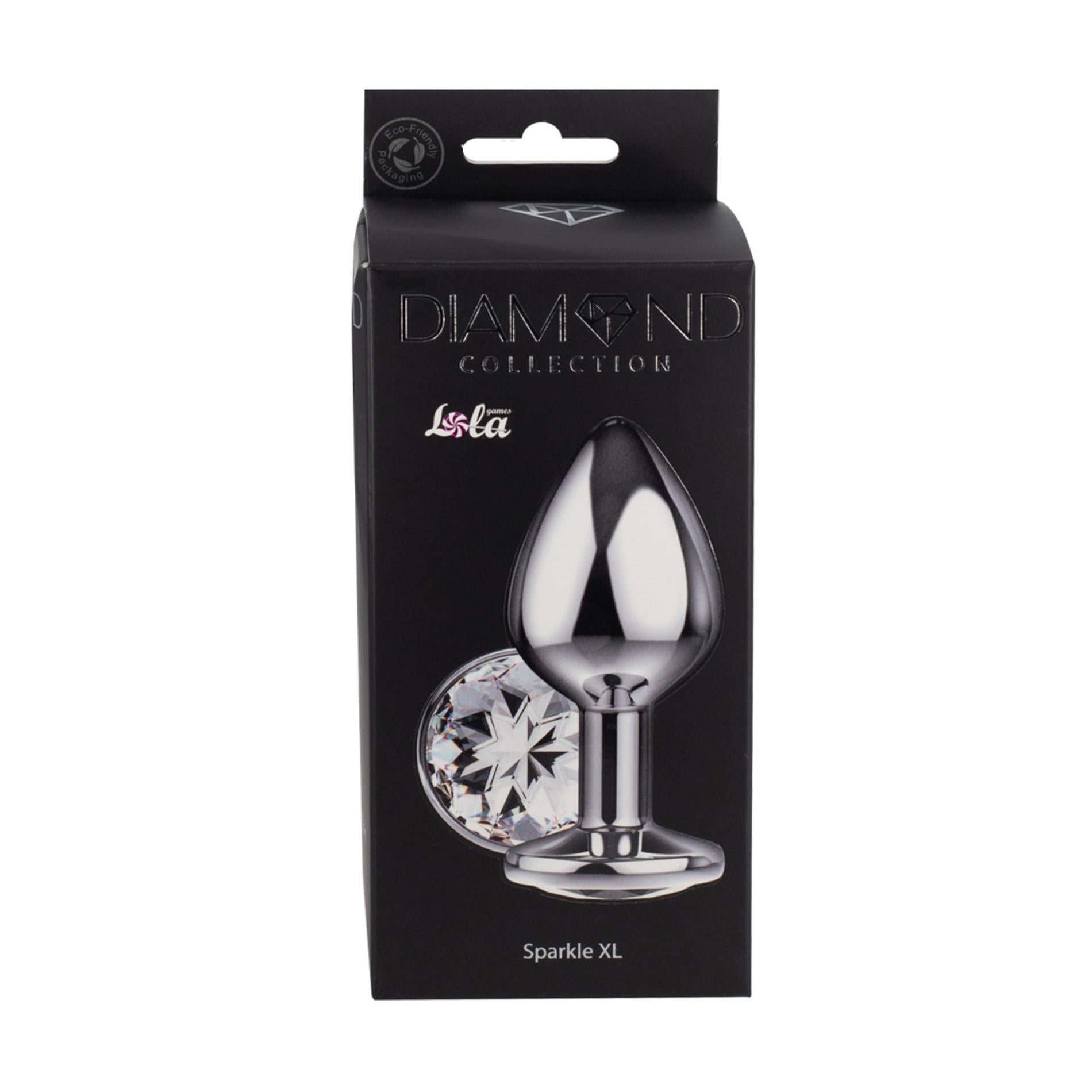 2-Enlarged Anal Plug Diamond Clear Sparkle XL-2