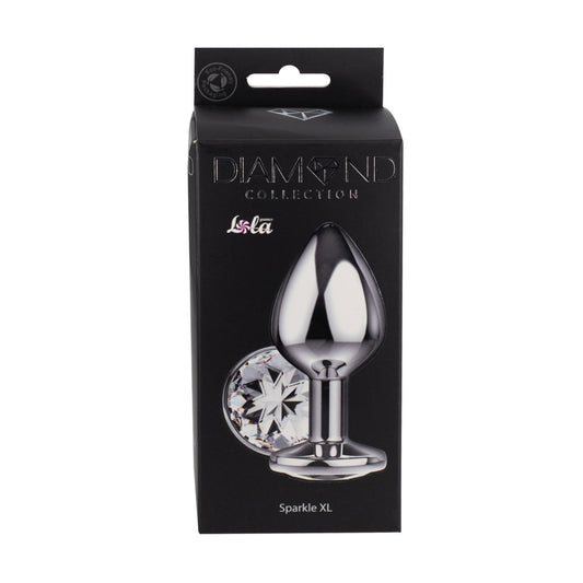 2-Enlarged Anal Plug Diamond Clear Sparkle XL-2