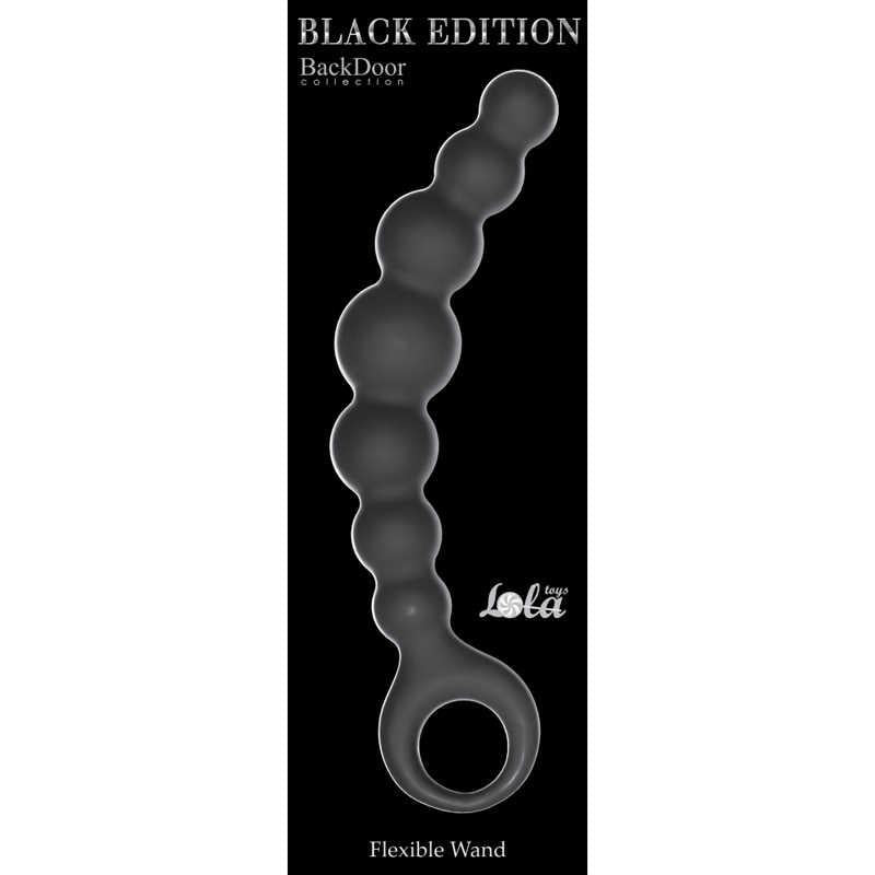1-Plug-Anal Beads Flexible Wand Black-1