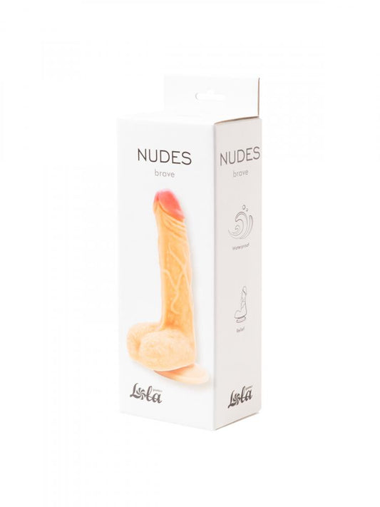 1-Naturalne dildo członek z jądrami przyssawka 17cm-1