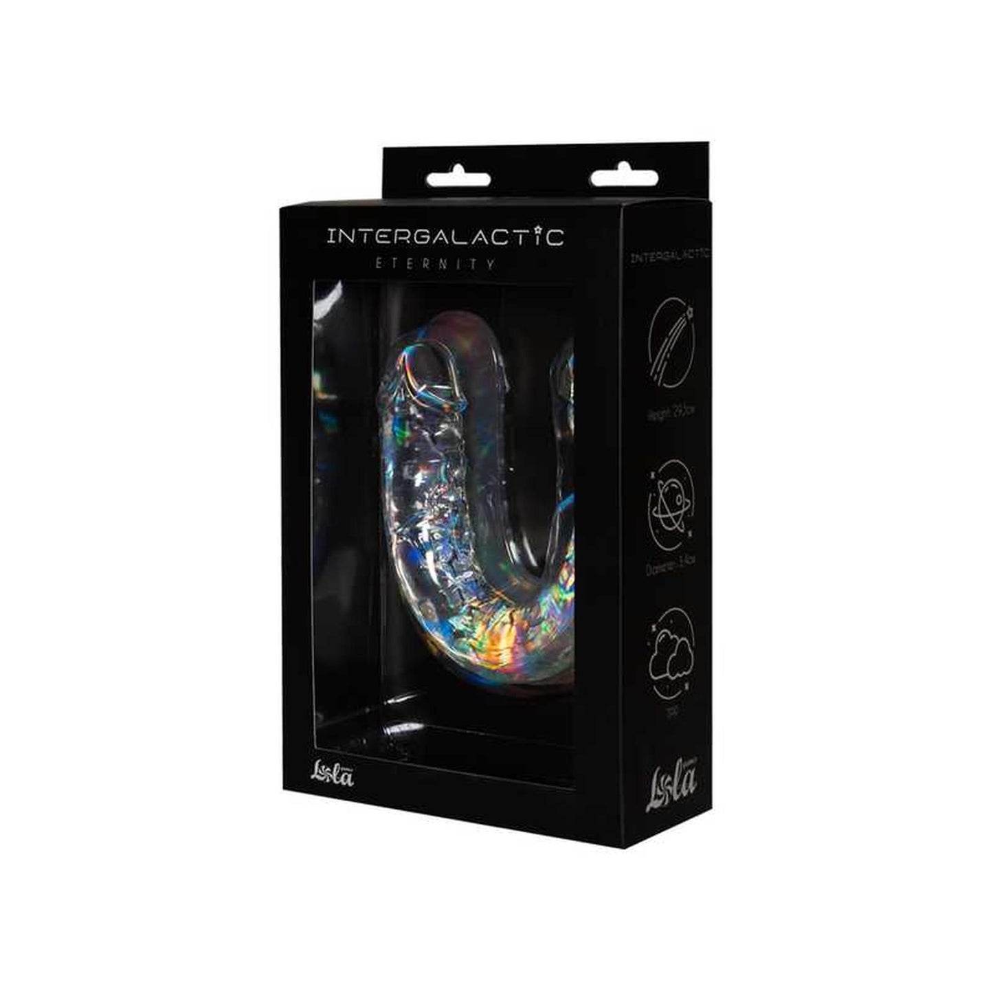 2-Podwójne przezroczyste silikonowe dildo penis 29cm-2