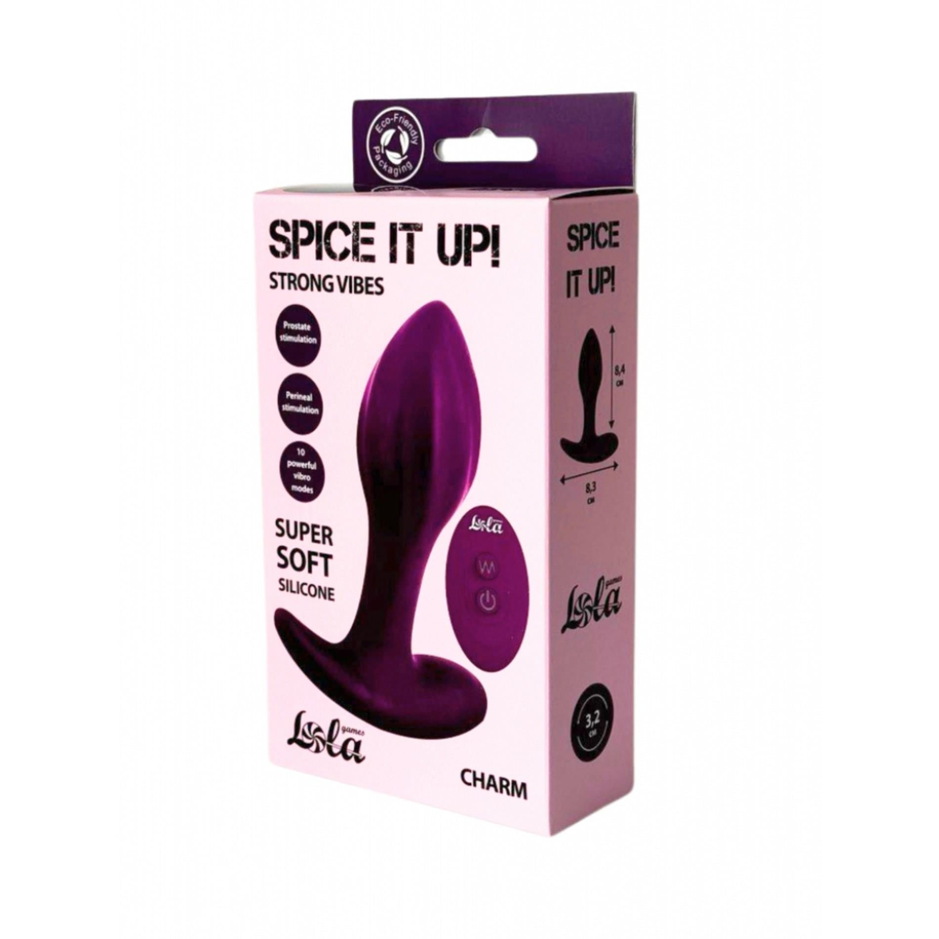 1-Double Silicone Vibrating Anal Plug Spice it Up Charm-1