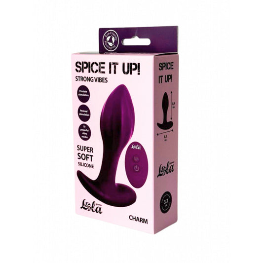 1-Double Silicone Vibrating Anal Plug Spice it Up Charm-1