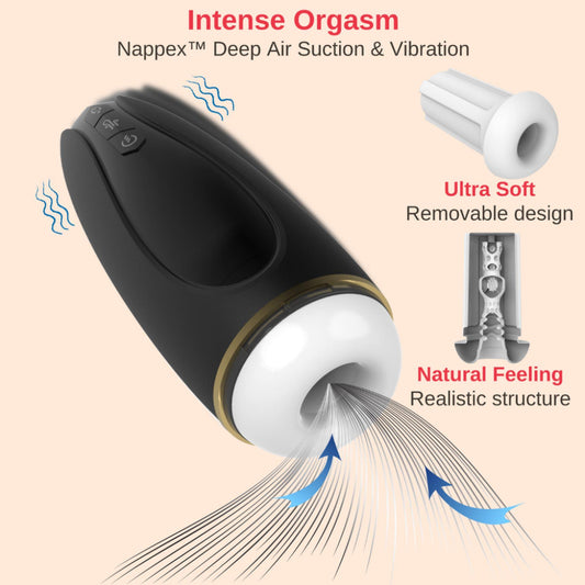 2-Masturbator - Nappex™ Branco Black - Premium Mastubators (10 Languages-2