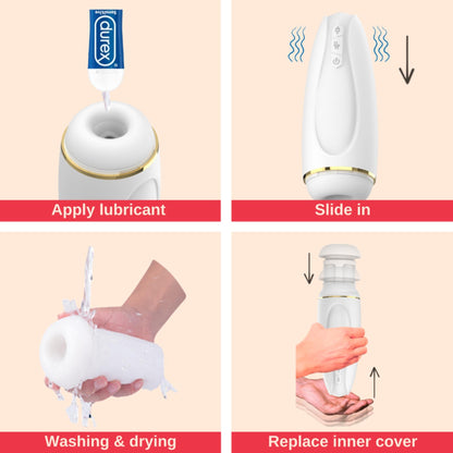9-Masturbator - Nappex™ Branco White - Premium Mastubators (10 Languages)-9