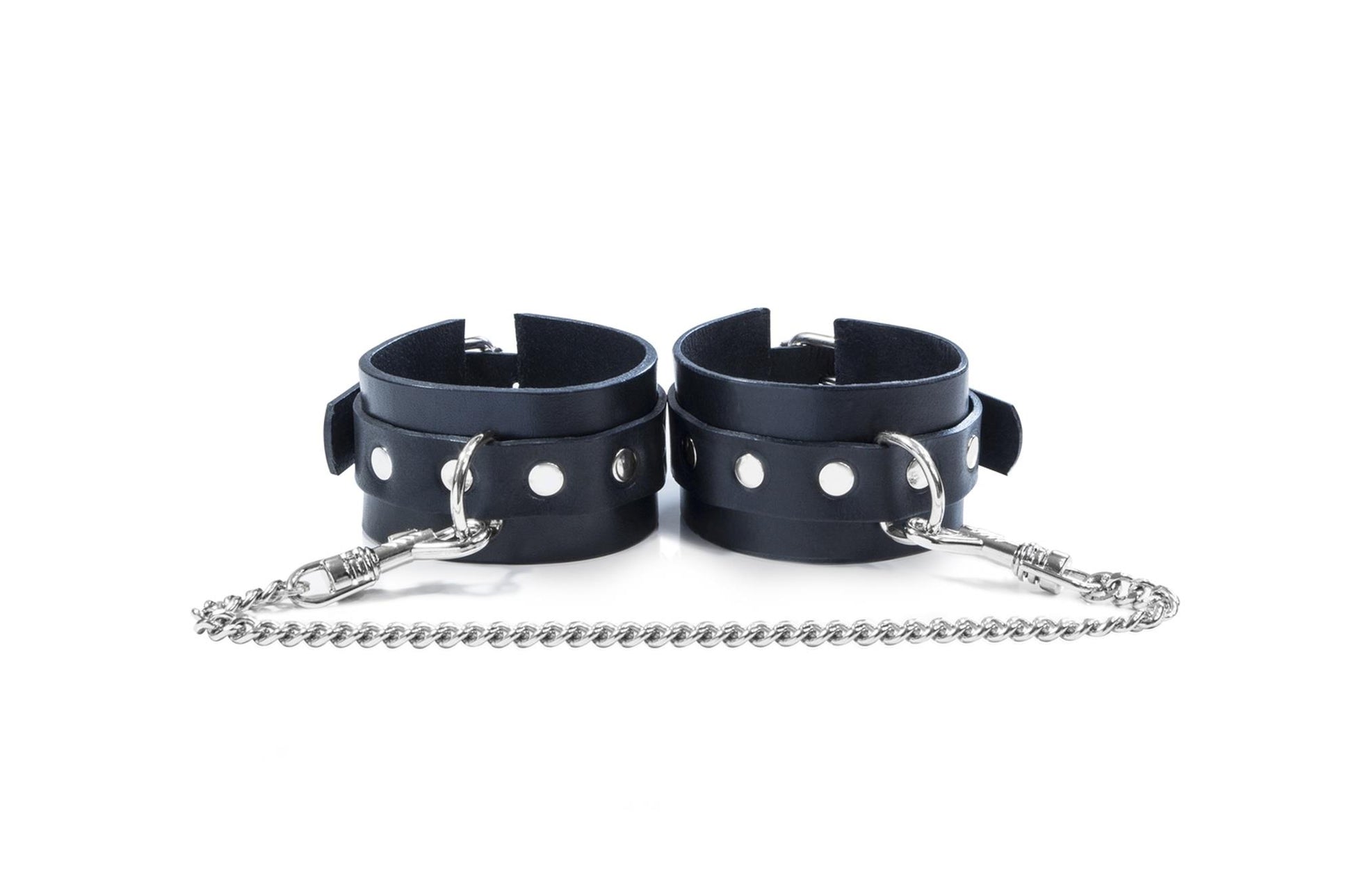 2-Grube skórzane kajdanki dla mężczyzny bdsm bondage-2