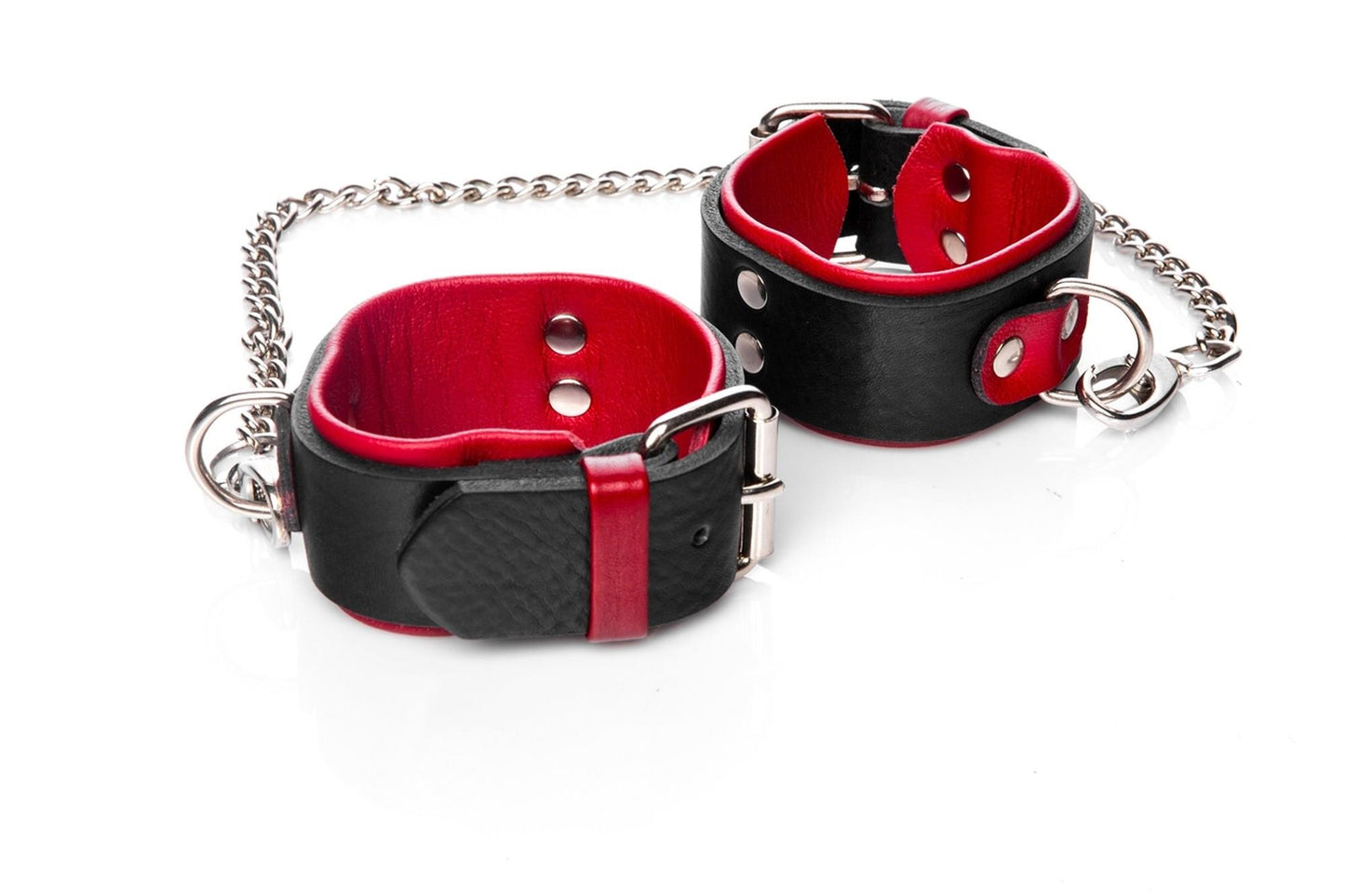 2-Grube skórzane kajdanki dla kobiet bdsm bondage-2