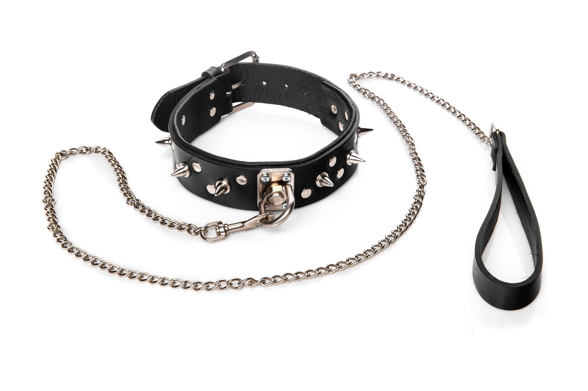 4-Skórzana obroża dla mężczyzn ćwieki bondage bdsm-4