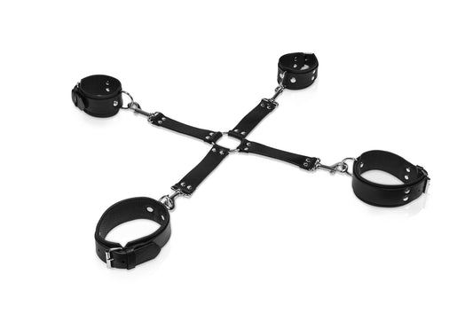 1-Skórzane kajdanki krzyżak dominacja bondage whips-1