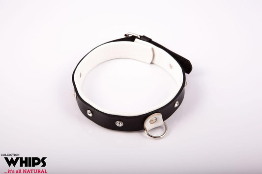 1-Wiązania - Obroża damska, średnia, biała-1