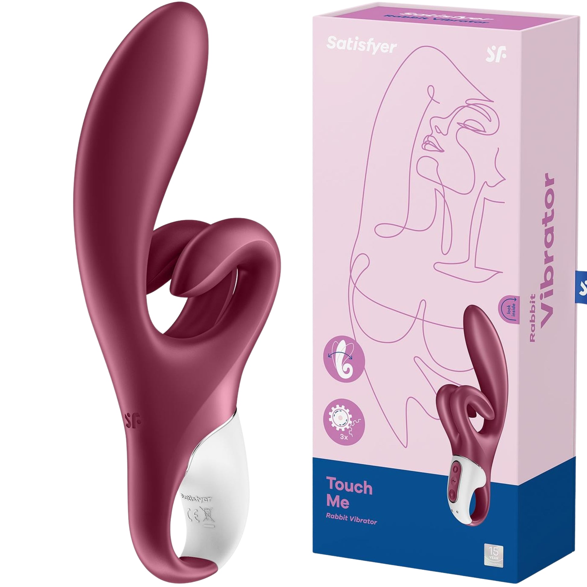 1-Wibrator króliczek Satisfyer Touch Me bordowy-1
