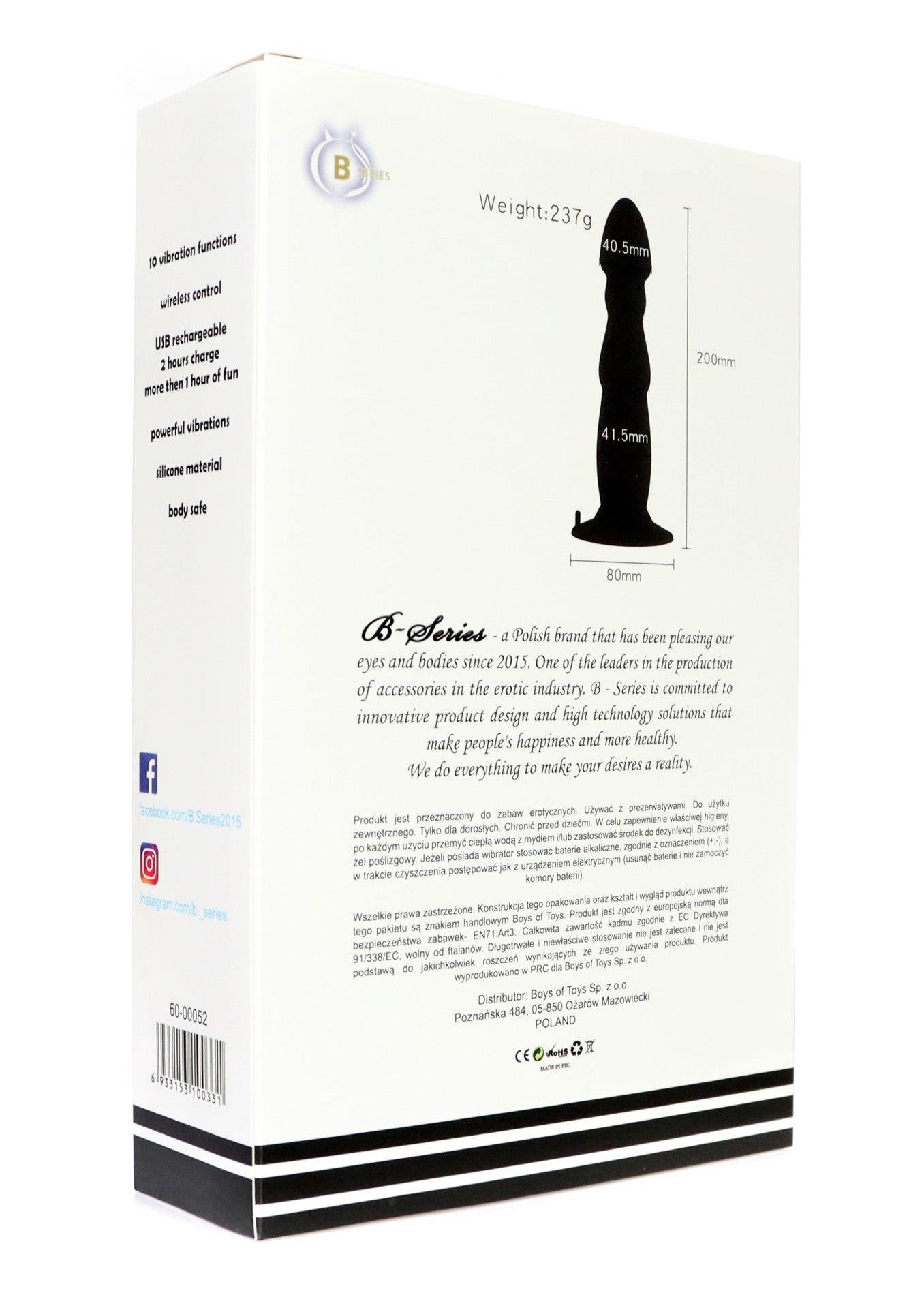 6-Stymulator Prostaty Wibrator Korek Analny z Pilotem USB 10 Funkcji-6