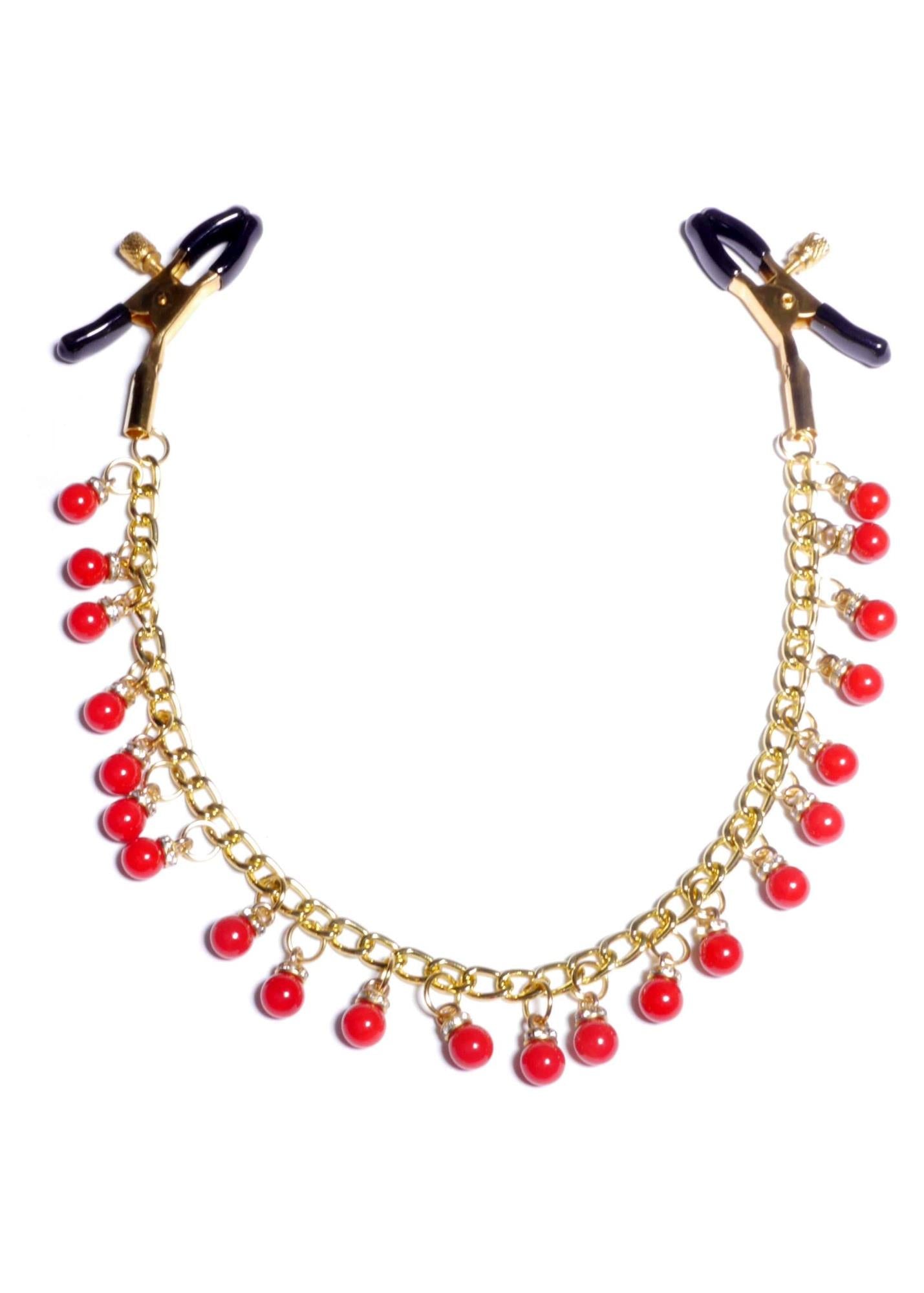 1-Zaciski na sutki z łańcuszkiem ozdobne sex bdsm-1